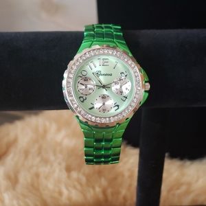Green Metal Watch